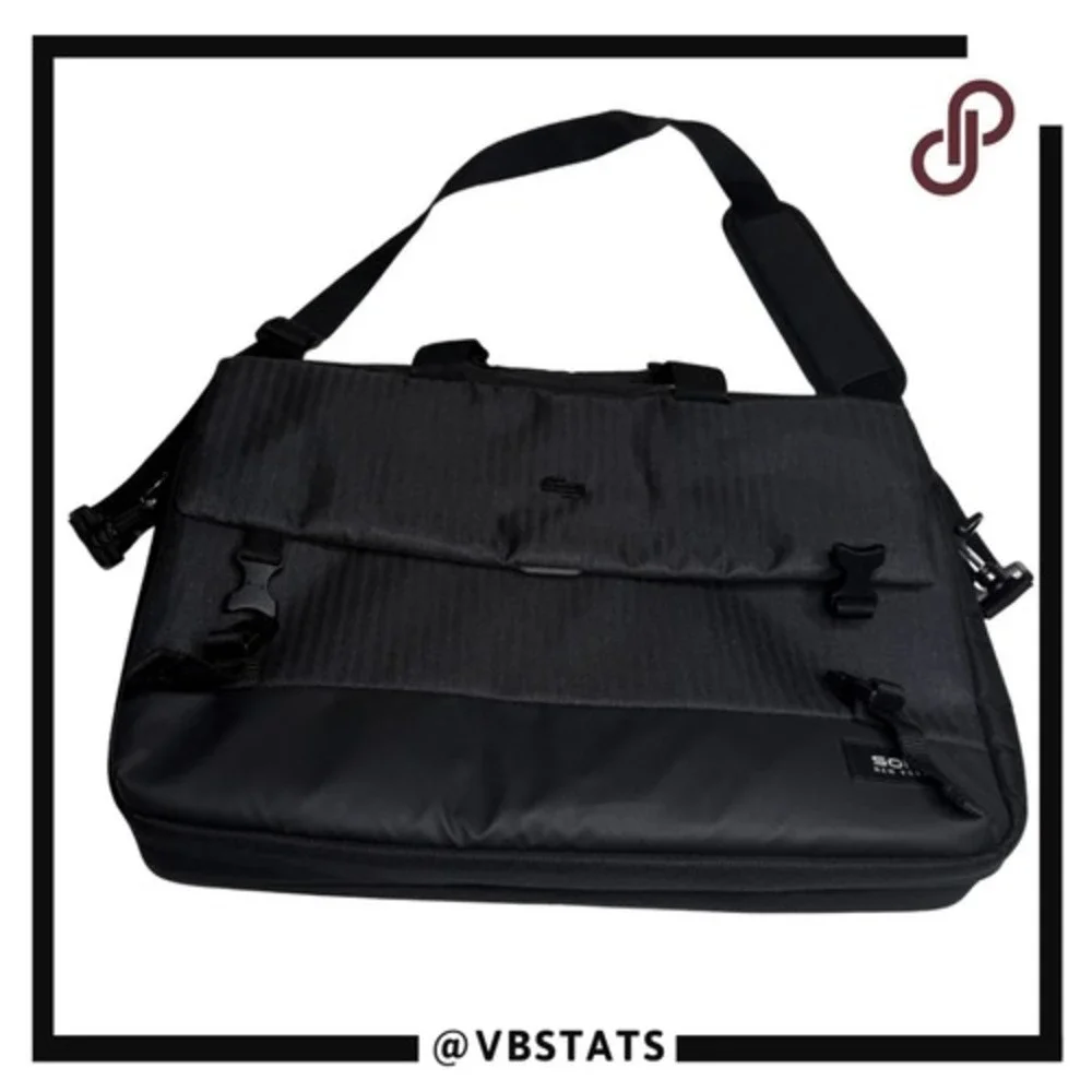 Solo New York Men's GRV330-4 Notch Laptop Detachable Strap Briefcase Black